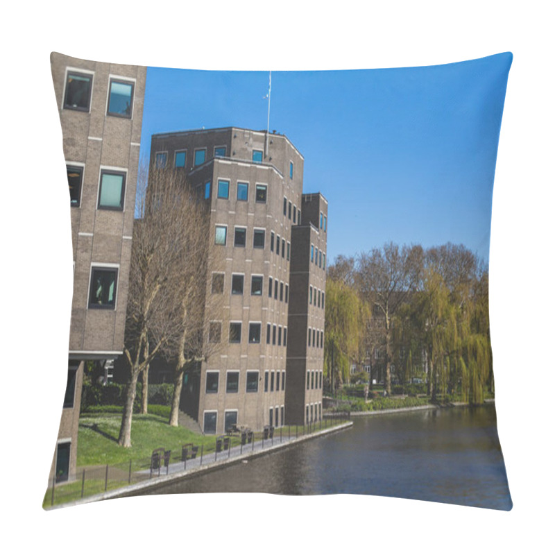 Personality  View Of Amsterdam Street In The Historical Center, With Canal Houses In The Capital City Of Amsterdam, North Holland, Netherlands, Summer Sunny Day Pillow Covers