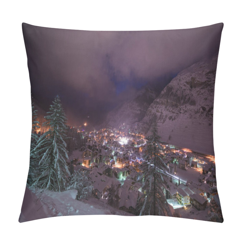 Personality  Aerial View On Zermatt Valley And Matterhorn Peak Pillow Covers