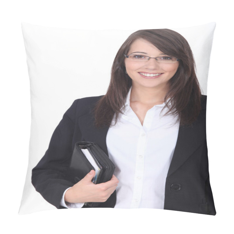 Personality  Businesswoman With Agenda Pillow Covers