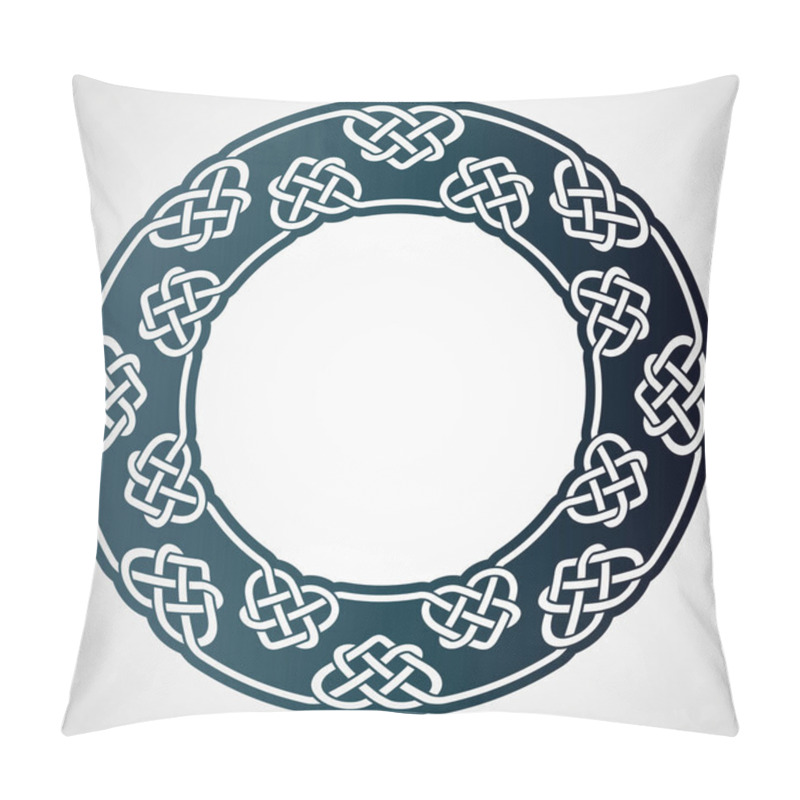 Personality  Openwork Round Frame With Celtic Motif. Laser Cutting Template. Pillow Covers