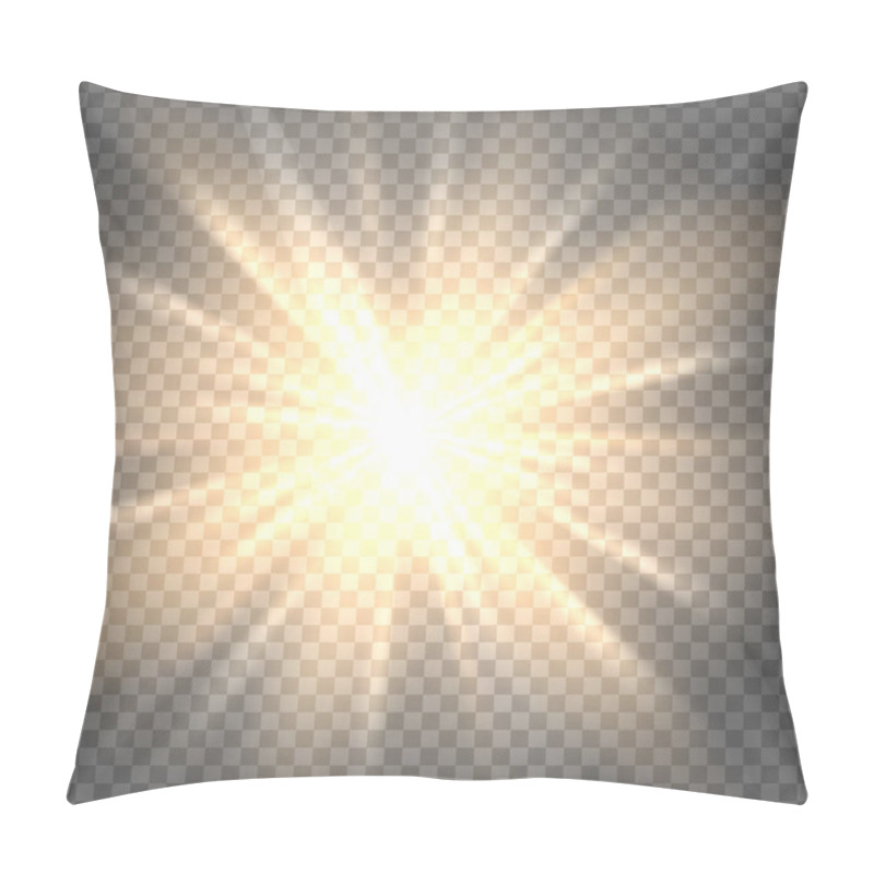 Personality  Sun Rays On Transparent Background Pillow Covers