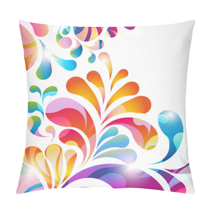 Personality  Abstract Background With Bright Teardrop-shaped Arches. Pillow Covers