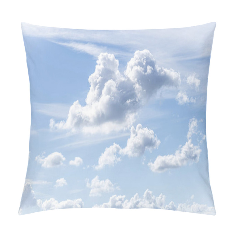 Personality  A Blue Sky Contrasted With White Clouds Pillow Covers