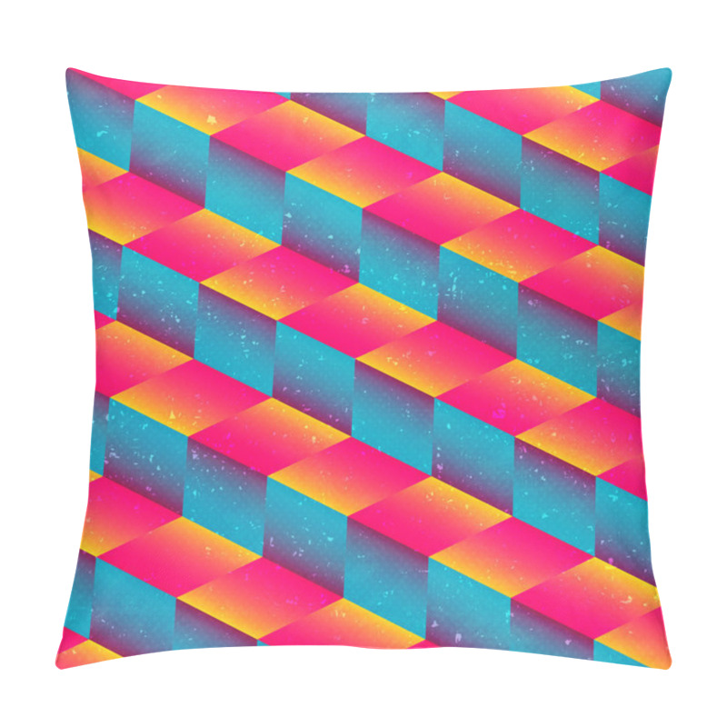 Personality  Bright Geometric Squares Seamless Pattern Pillow Covers