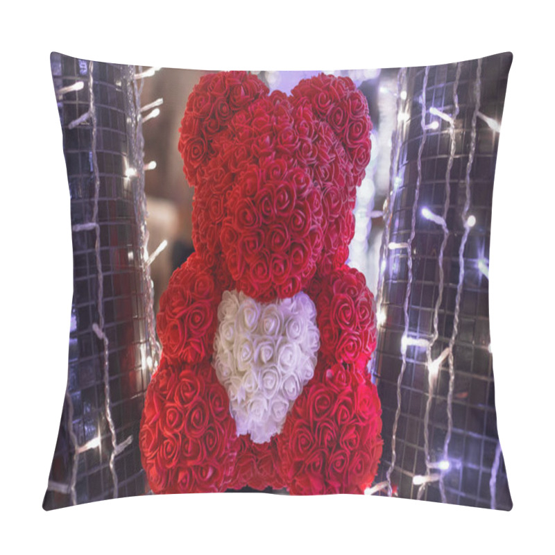 Personality  Gift Bear Of Roses Pillow Covers