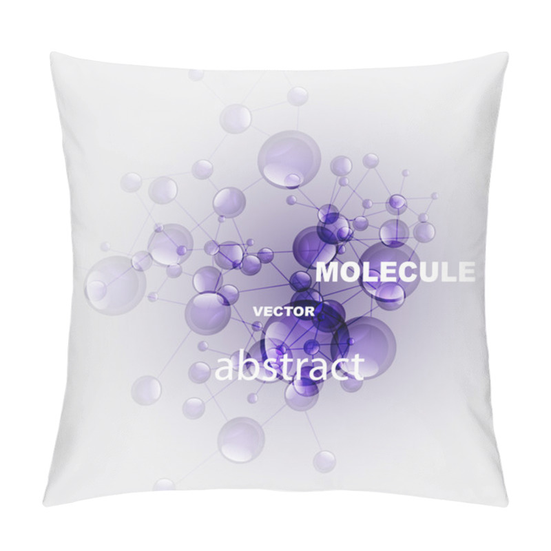 Personality  Vector Purple Molecules Background Pillow Covers