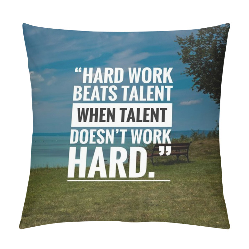 Personality  Positive Life Quote With Nature Background, Success Quote.  Pillow Covers