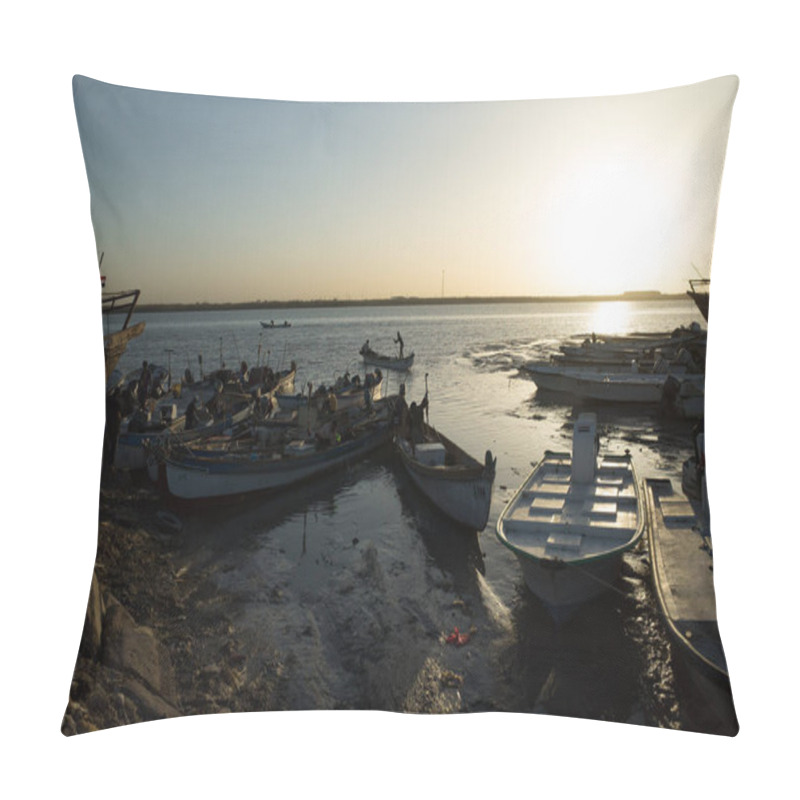 Personality  Basra, Iraq - June 11, 2021: Photo Of The  Traditioal Fish Market In Basra City Pillow Covers