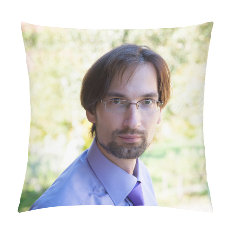 Personality  Serious Businessman Wearing Glasses Pillow Covers