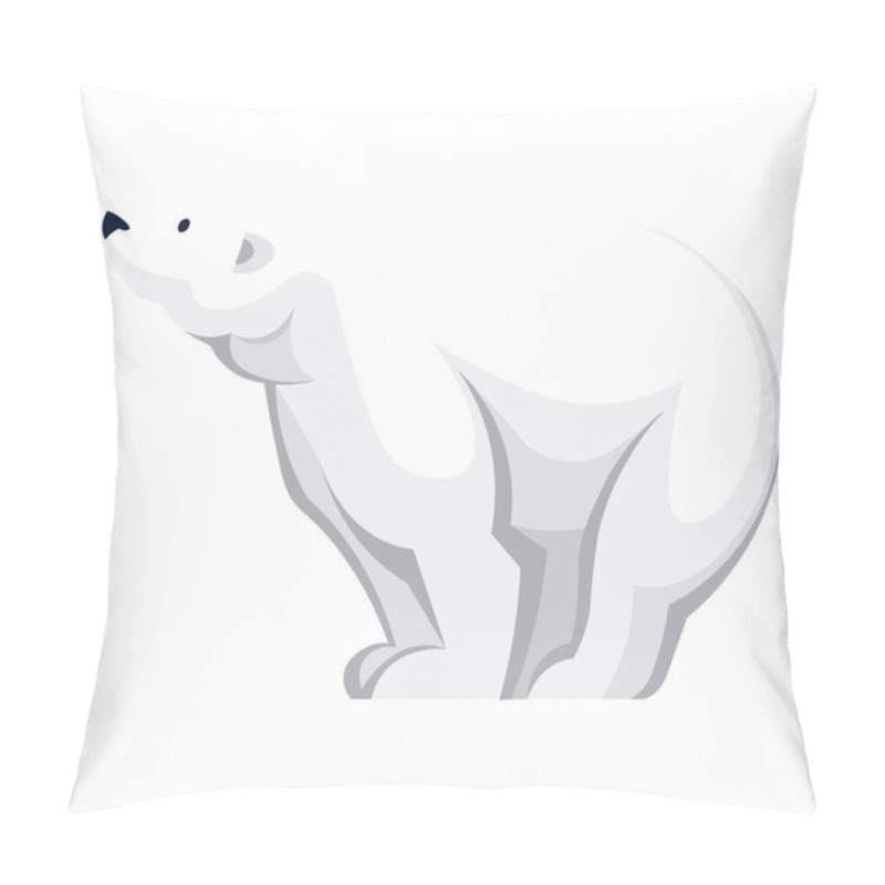 Personality  A Sleek, Minimalist Design, Showcasing A White Polar Bear In Profile. Ideal For Animal Conservation, Wildlife Art, Educational Materials, Arctic Exploration, And Childrens Books. Modern, Clean Pillow Covers