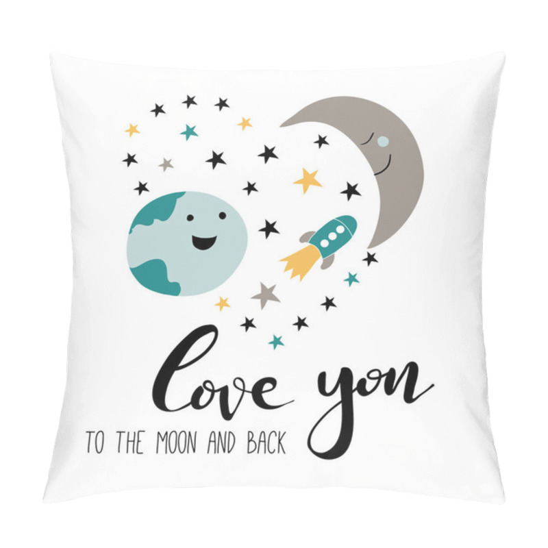 Personality  Love You To The Moon And Back Pillow Covers