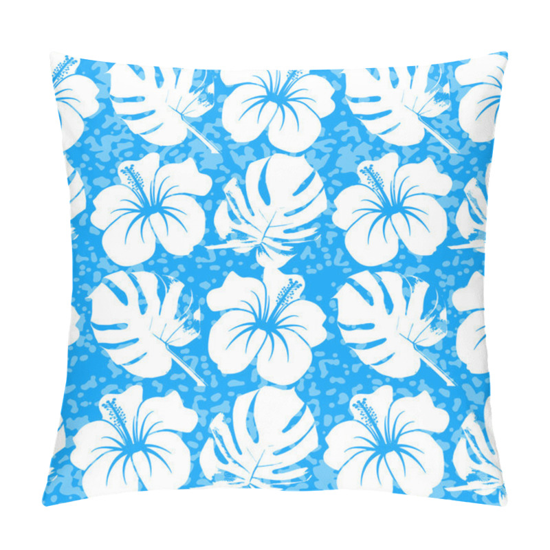 Personality  Vector Seamless Pattern With Silhouette Of Tropical Leafs Pillow Covers