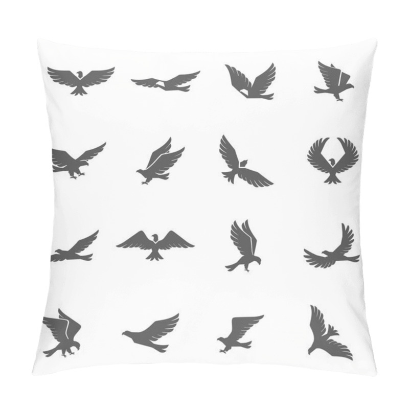 Personality  Eagle Icons Set Pillow Covers