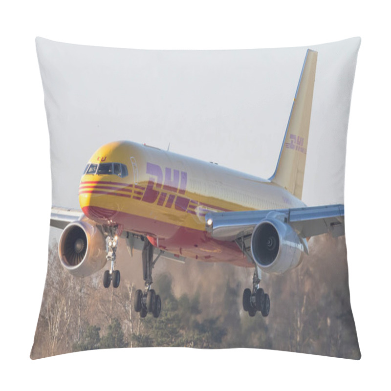 Personality  Vilnius/Lithuania April 23, 2020G-DHKU DHL AIR BOEING 757-200(F) Pillow Covers