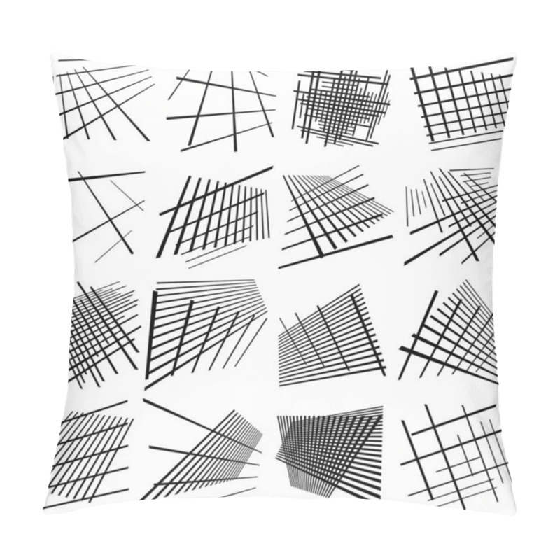 Personality  3d ,spatial Grids, Meshes. Interlace, Interlocking, Intersecting Lines In Perspective. Abstract Grating, Trellis, Lattice, Netting Pillow Covers