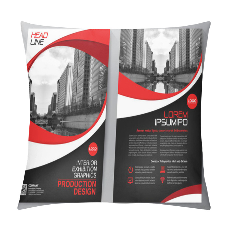 Personality  Business Brochure. Flyer Design. Leaflets A4 Template. Cover Boo Pillow Covers