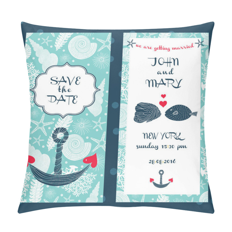 Personality  Save The Date Postcard Pillow Covers