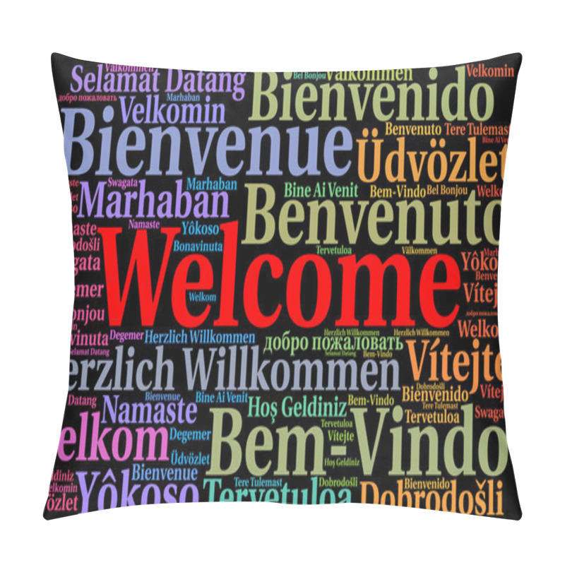 Personality  Welcome Word Cloud In Different Languages  Pillow Covers