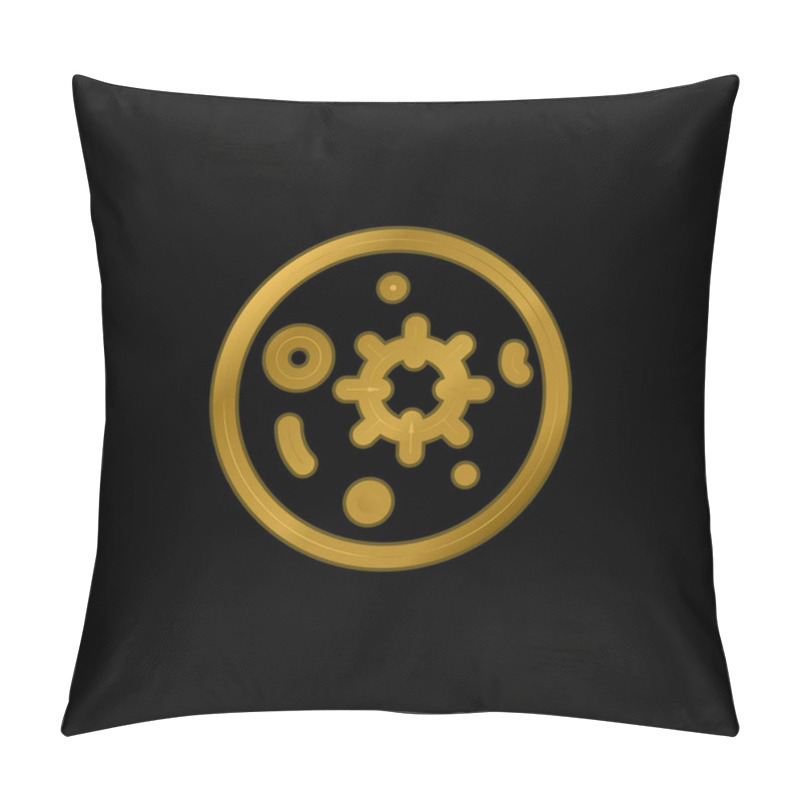 Personality  Blood Test Gold Plated Metalic Icon Or Logo Vector Pillow Covers