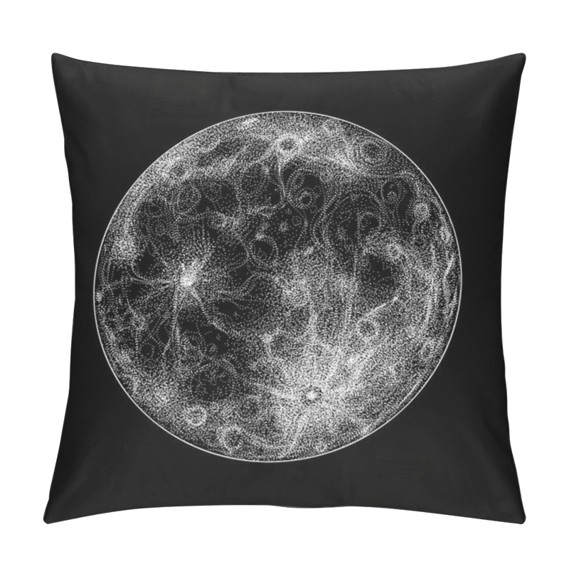 Personality  Full Moon Illustration Pillow Covers