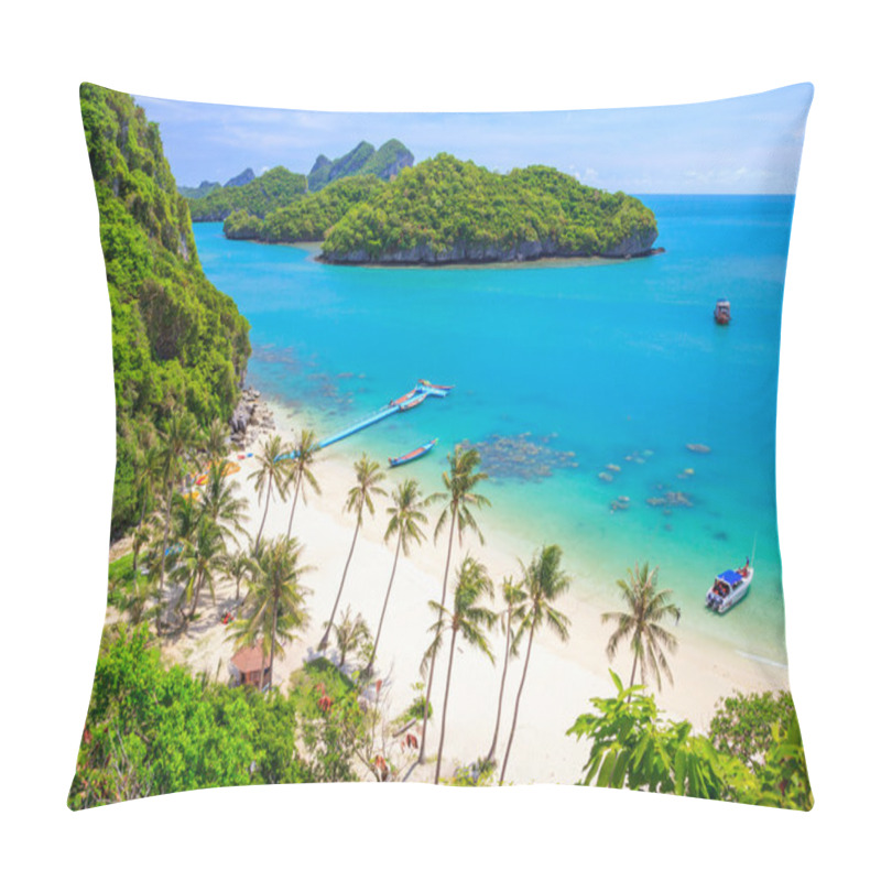 Personality  Bird Eye View Of Angthong National Marine Park, Koh Samui, Thail Pillow Covers