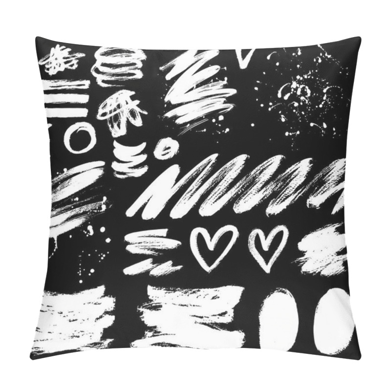 Personality  Ink And Paint Textures Set. Pillow Covers