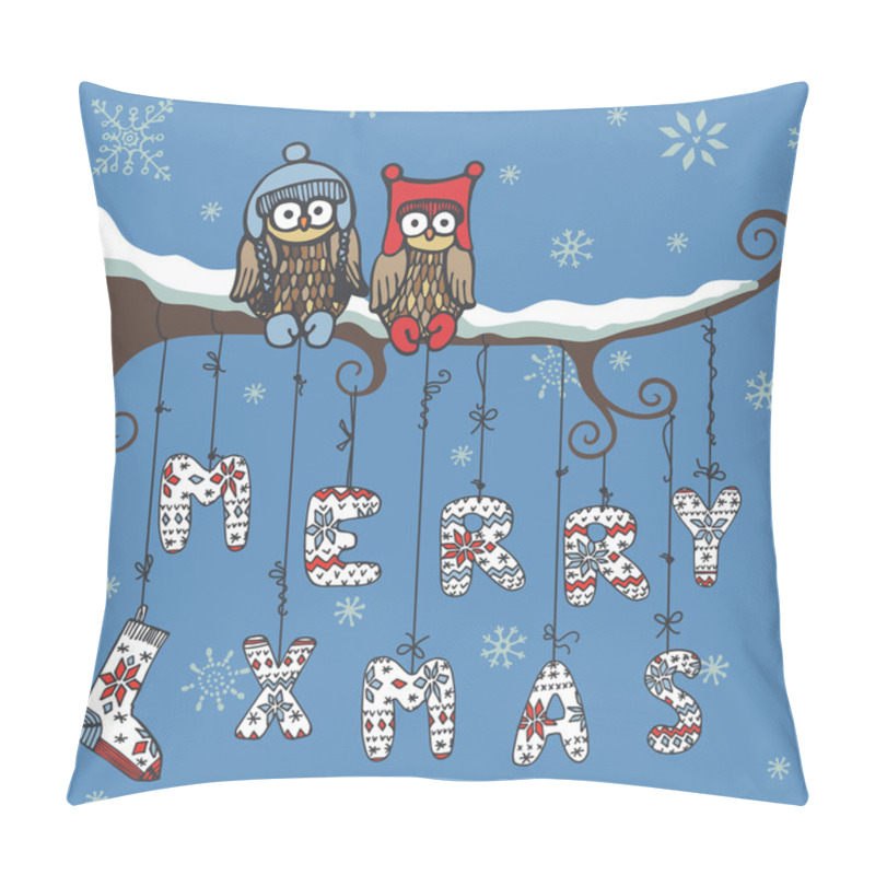 Personality  Christmas Knitted Letters, Owl Pillow Covers