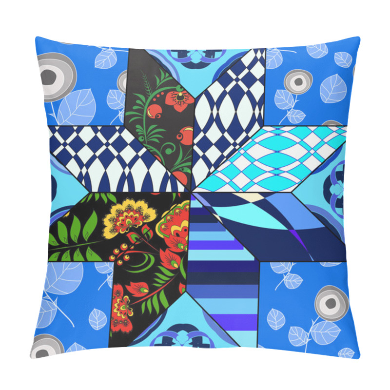 Personality  Vector Seamless Patchwork Pattern. Oriental Or Russian Design Pillow Covers