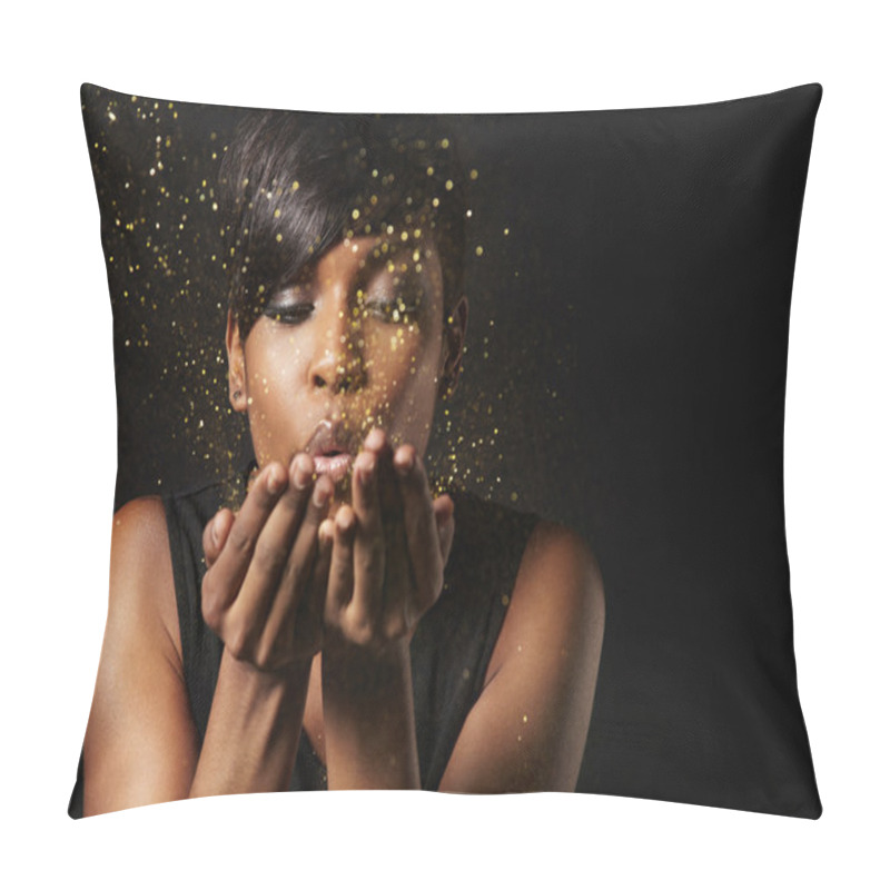 Personality  Beauty Woman Blowing Stardust Pillow Covers