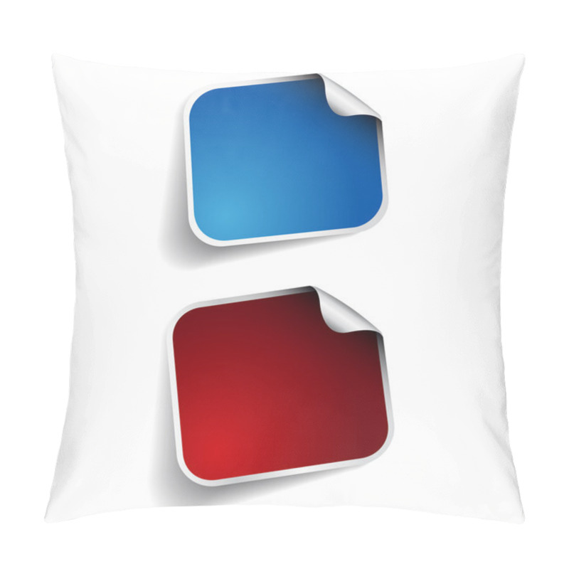 Personality  Set Of Blank Rectangle Labels With Rounded Corners Pillow Covers