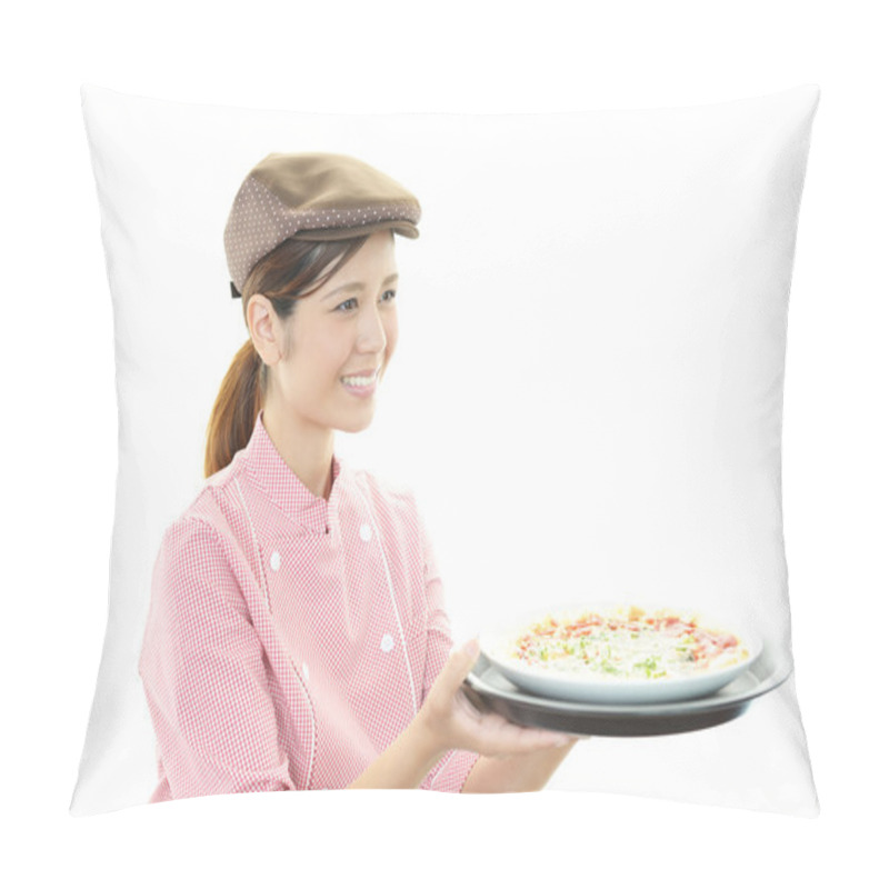 Personality  Smiling Waitress Pillow Covers