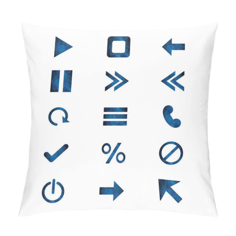 Personality  15 Basic Elements Icons For Personal And Commercial Use... Pillow Covers