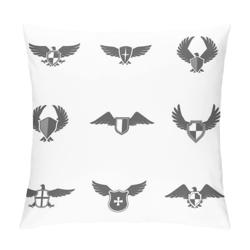 Personality  Eagle Icon Shield Set Pillow Covers