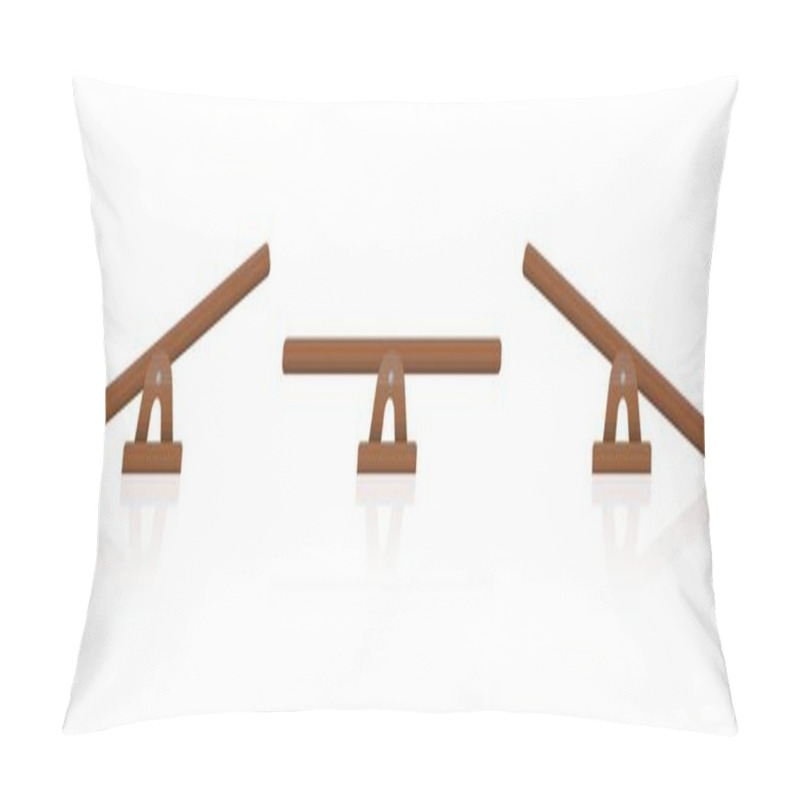 Personality  Seesaw Wooden Balance Scale Pillow Covers