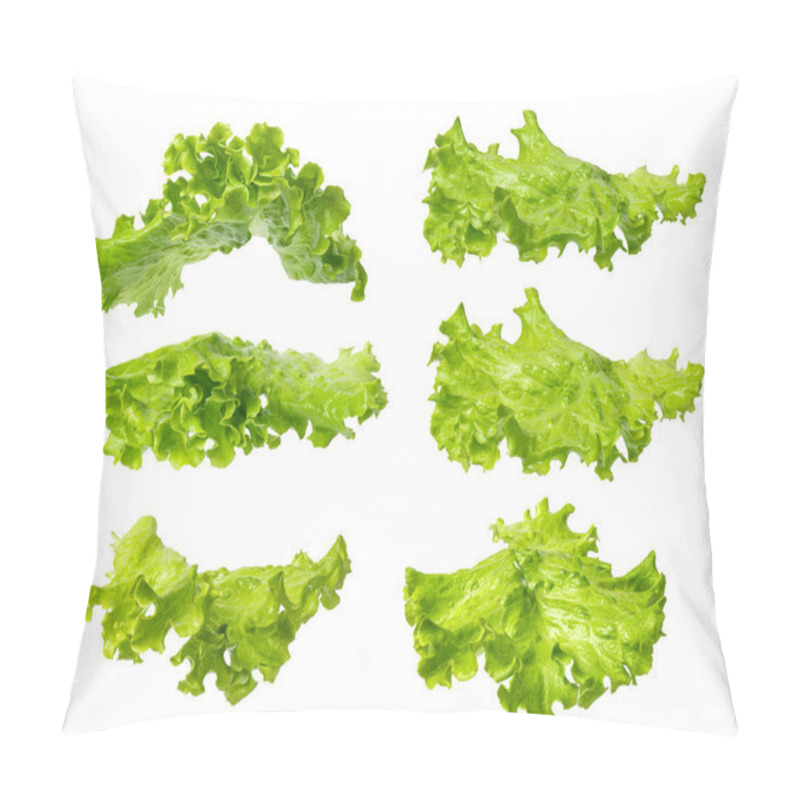 Personality  Lettuce Salad Isolated On White Background Pillow Covers