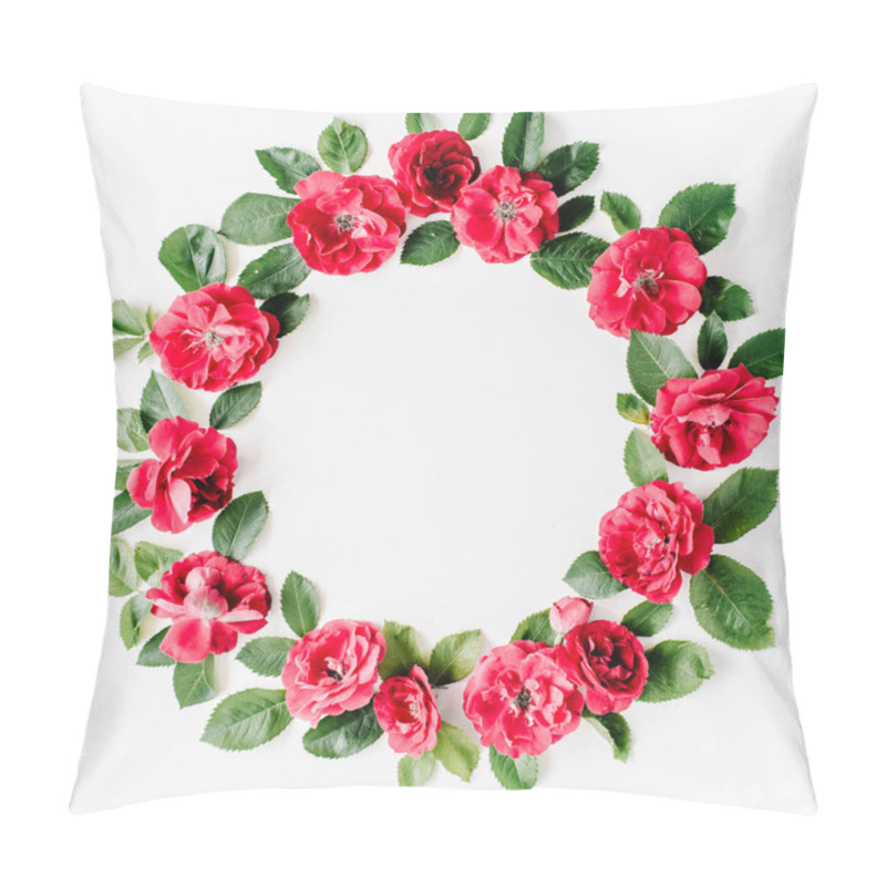 Personality   Frame With Red Roses Pillow Covers