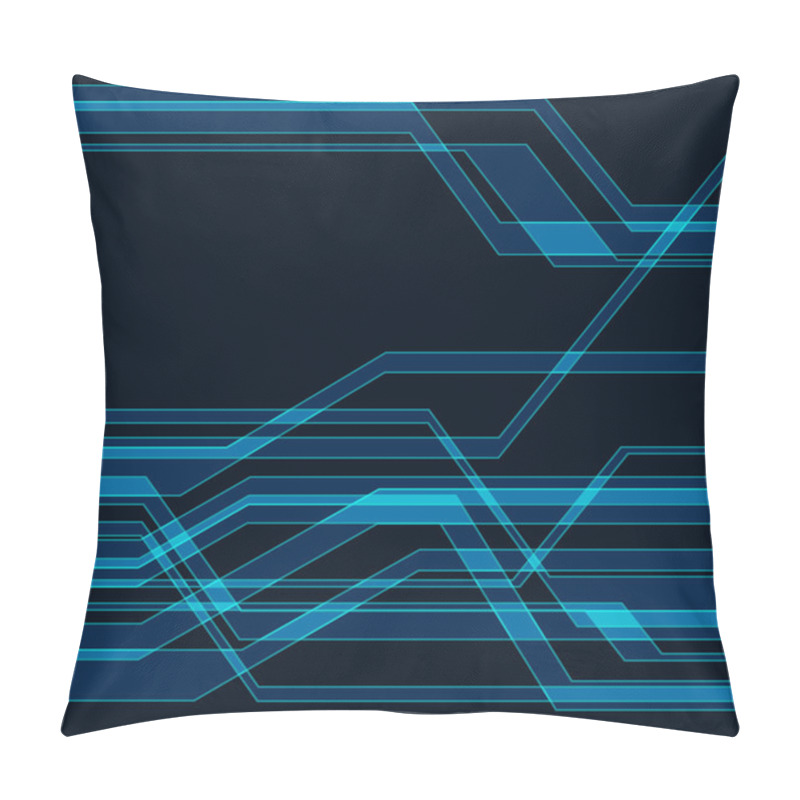 Personality  Abstract Blue Technology Background Pillow Covers