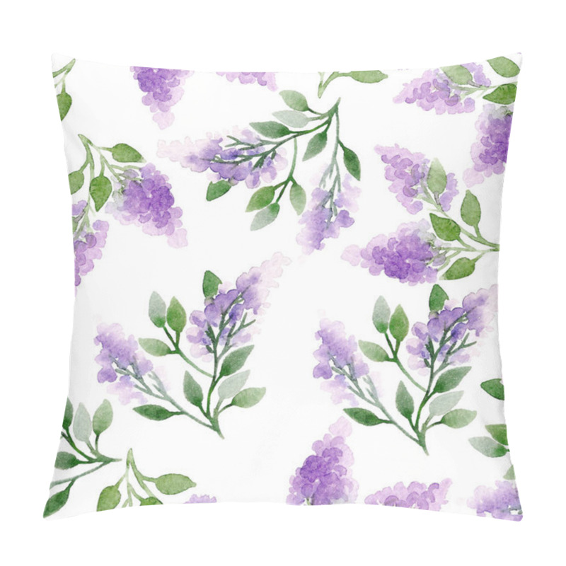 Personality  Watercolour Seamless Pattern With Lilac  Pillow Covers