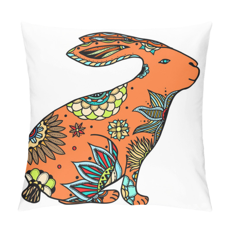 Personality  Doodle Rabbit Illustration Pillow Covers