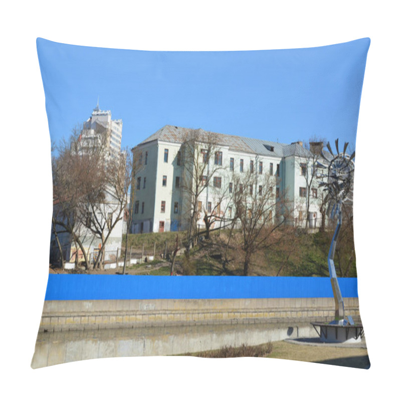 Personality  View Of An Abandoned Building In The Center Of Minsk From Zybitskaya Street, Belarus Pillow Covers