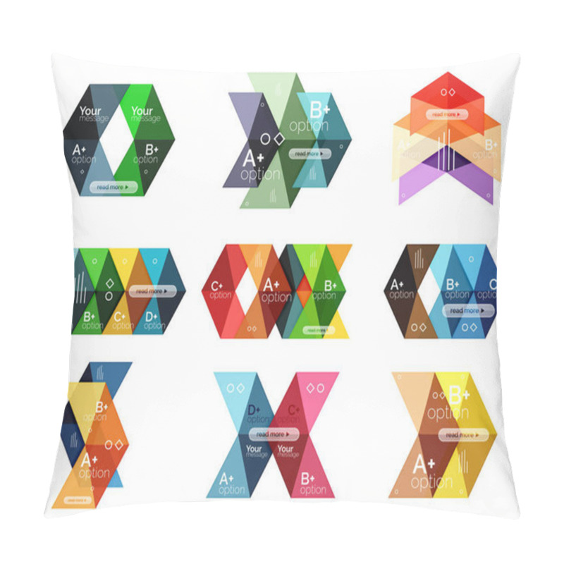 Personality  Vector Arrow Option Infographic Templates Set Pillow Covers