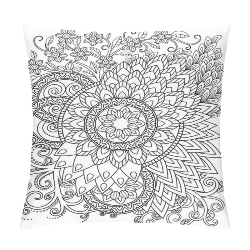 Personality  Floral Mandala Pattern Pillow Covers