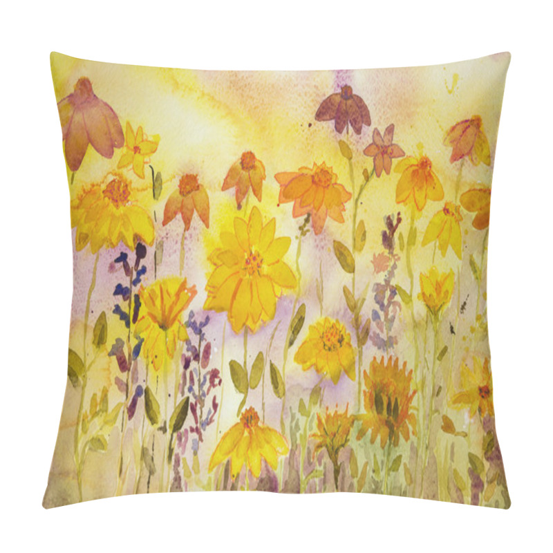 Personality  Coneflowers, Marigold And Lavender. Pillow Covers