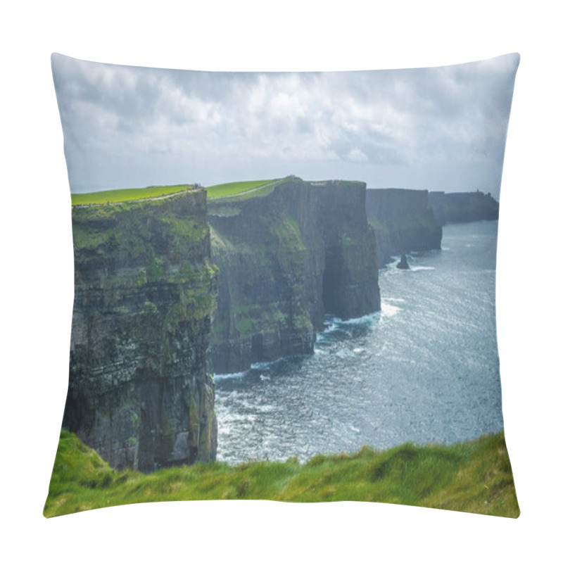 Personality  Walking At The Very Spectacular Cliffs Of Moher, Co Clare, Ireland Pillow Covers