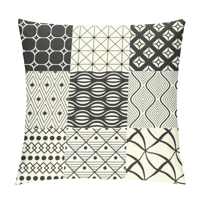 Personality  Abstract Geometric Black And White Background Pillow Covers