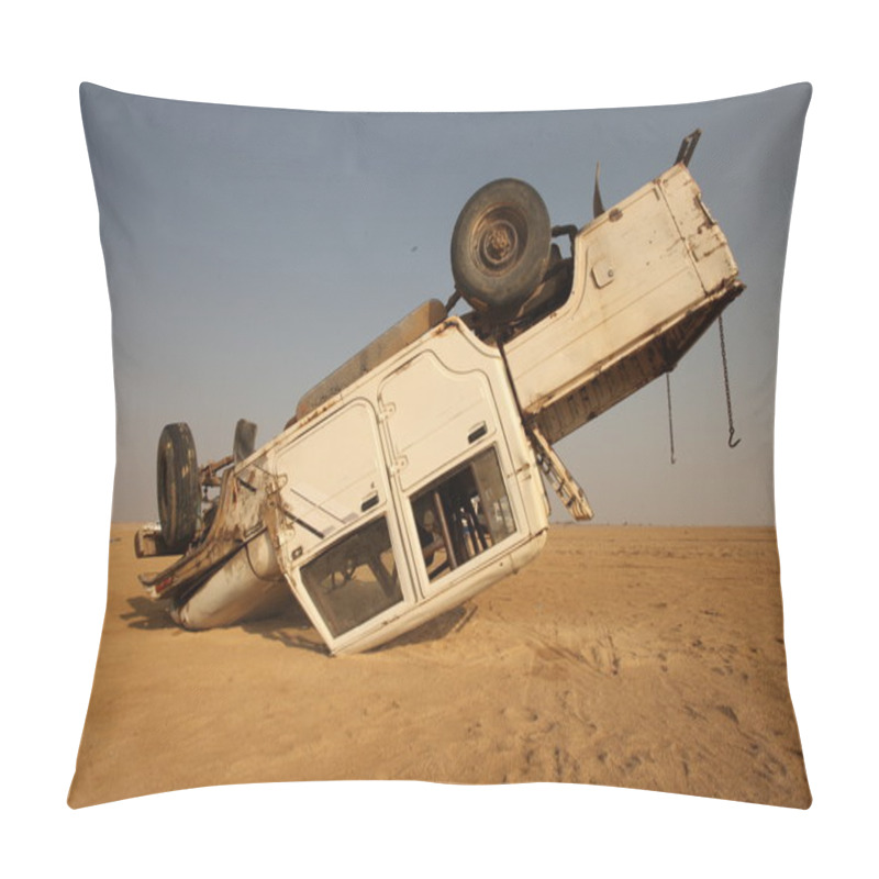 Personality  Car Accident In Desert Pillow Covers