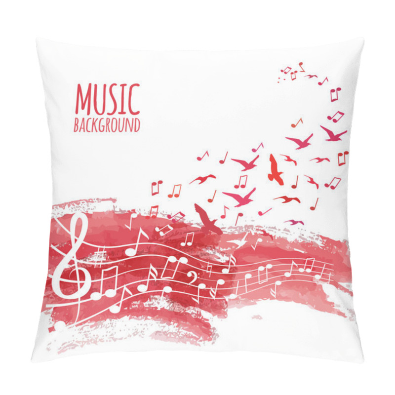 Personality  Music Notes On Stave Pillow Covers