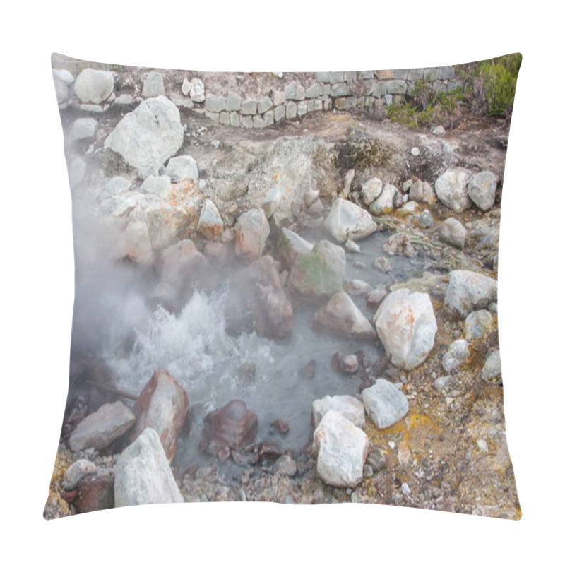 Personality  Hot Geyser Gushing From The Rocky Ground Pillow Covers