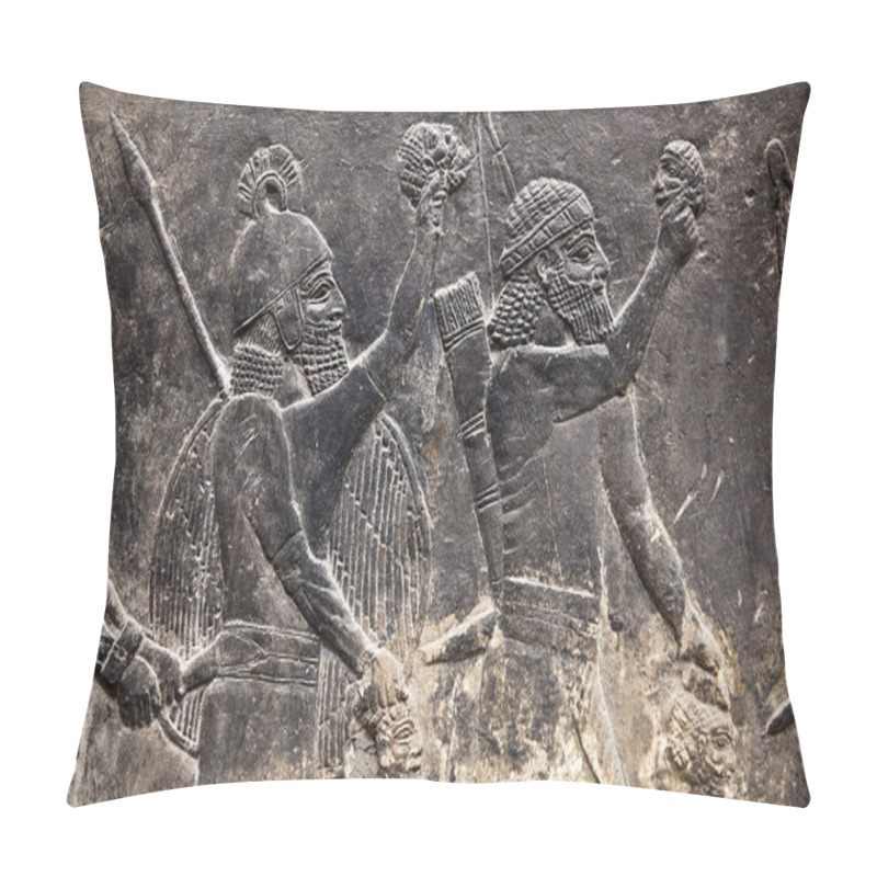 Personality  Ancient Assyrian Wall Carvings Pillow Covers