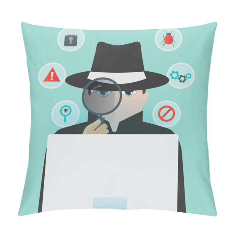 Personality  Personal Computer Safety Inspector Pillow Covers